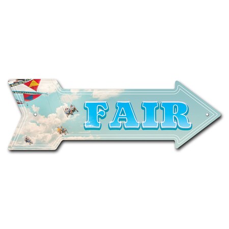 Signmission Fair Arrow Sign Funny Home Decor 36in Wide P-ARROW12-999878